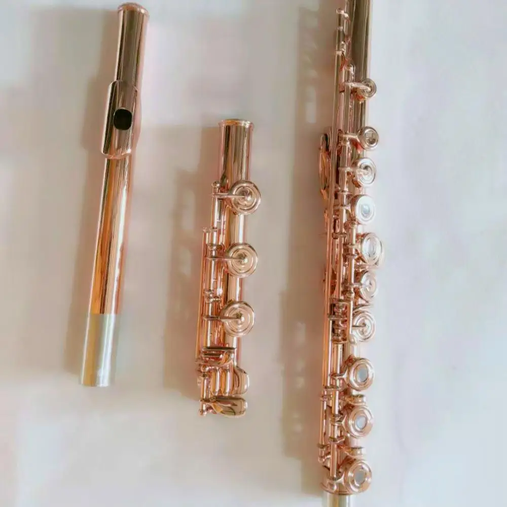 Новый флейта BOHAO Позолоченные профессиональная роза золото конструкции клавишу C