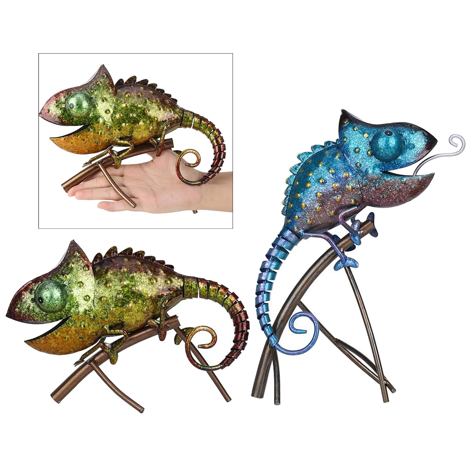 

Iron Art Lizard Shape Animal Sculpture Ornament Figurine Statue Office