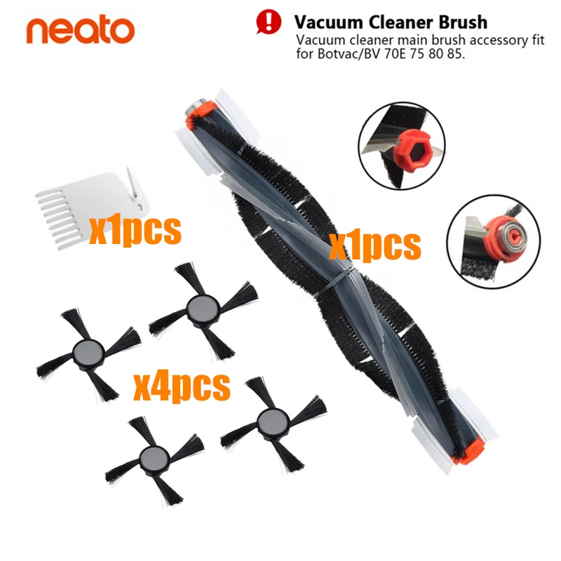 6P Аксессуары для робота-пылесоса Neato Botvac 75e 75 80 85 запасные части набор основной щетки, боковая щетка, инструмент для очистки - Цвет: 6P