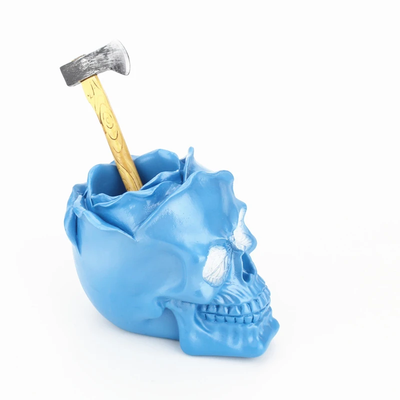 1 шт. синий череп Настольный держатель ручки для офиса школы коробка хранения