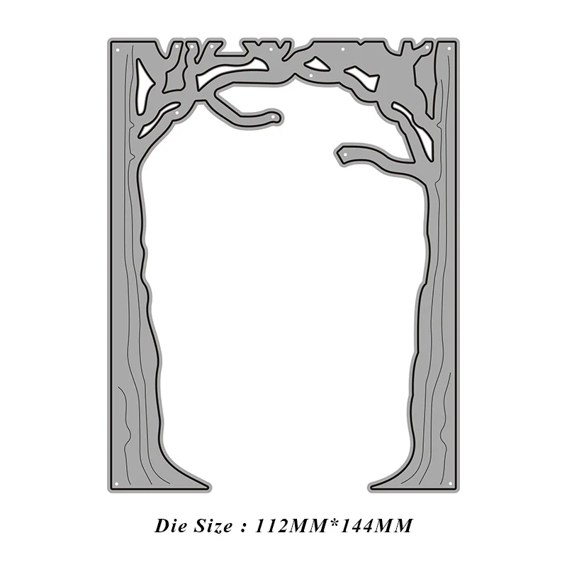 Рамка с лесным деревом металлические Вырубные штампы для сделай сам Скрапбукинг