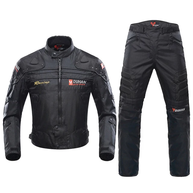 D-020-Suit-Black DUHAN мотоциклетная куртка для верховой езды ветрозащитная мотоциклетная Защитная Экипировка для всего тела осенне-зимняя мотоциклетная одежда - Цвет: D-020-Suit-Black