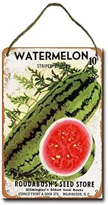 

Metal Sign 8x12 Inch Roudabush's Watermelon Seeds Wall Decor Hanging Sign