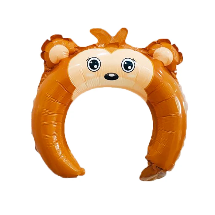 Cute Monkey 10pcs 10 шт./лот милый Микки повязка на голову "Минни" фольгированный шар кролик медведь животные воздушные шары Детские игрушки День рождения украшения - Цвет: Cute Monkey 10pcs