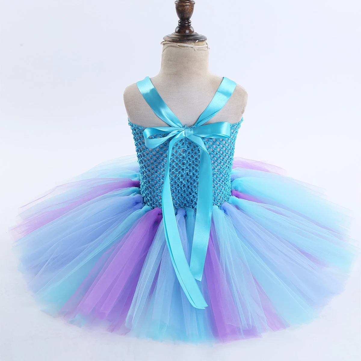 Vestido de sirena para ni&ntilde;a, traje de princesa para fiesta de cumplea&ntilde;os, Halloween y Navidad, traje de sirena para ni&ntilde;o de 2 a 12 a&ntilde;os-4