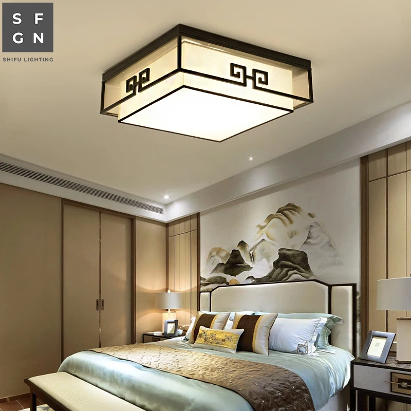 Светодиодный потолочный светильник современный китайский железный домашний для