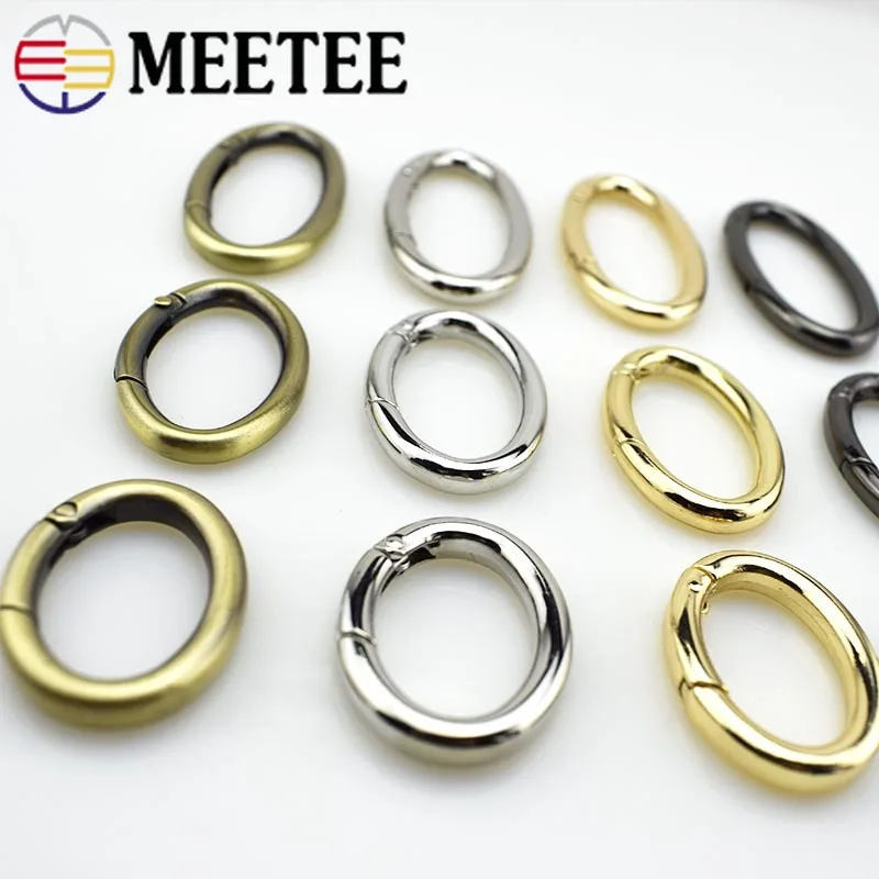 Meetee 5pcs 25/29/37/54mm Oval Ring Openable Leather Bag Belt Strap Dog Chain Buckles DIY Snap Clasp Clip Trigger Accessories | Дом и сад