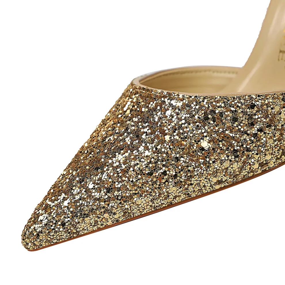 BIGTREE/Новые пикантные сандалии Блестящие модные летние босоножки высокого