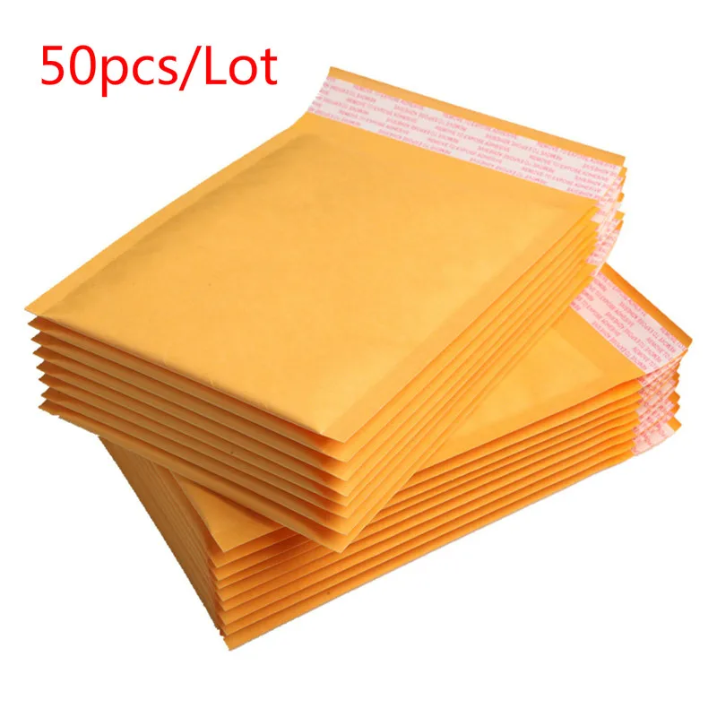 10/20/30/50 PCS/Lot Envelope With Bubble Mailing Bag Kraft Paper Mailers Envelopes Bags Padded Shipping | Дом и сад