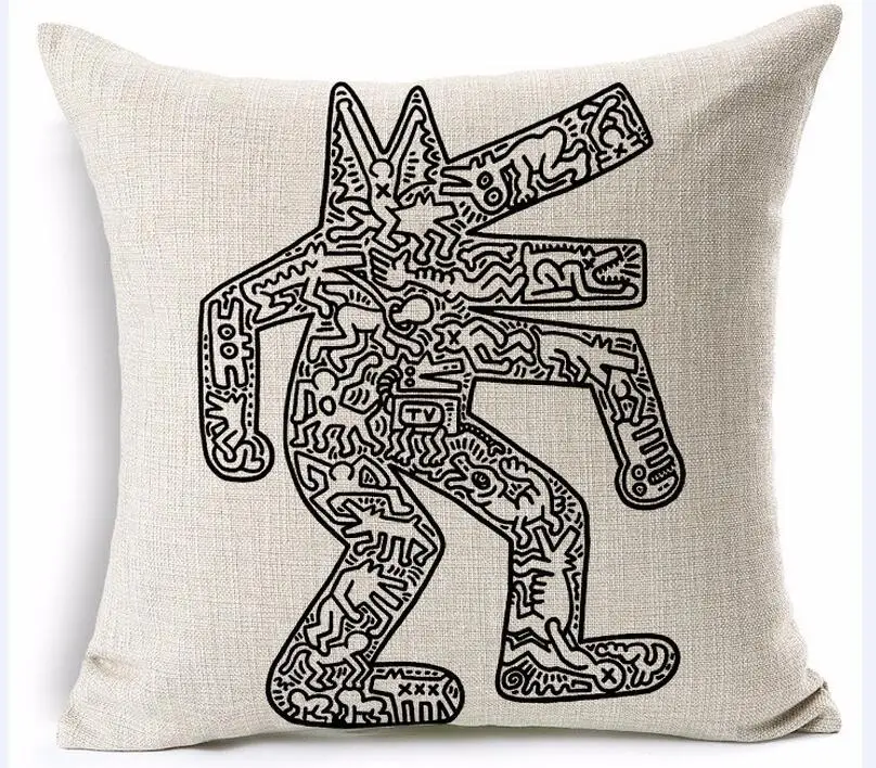 Абстрактный стиль оборотня классический бросок массажер декоративная винтажная