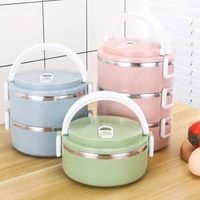 multi layer lunch box for kid office workers stainless steel bento boxes with handle protable leak proof lunch boxs tableware