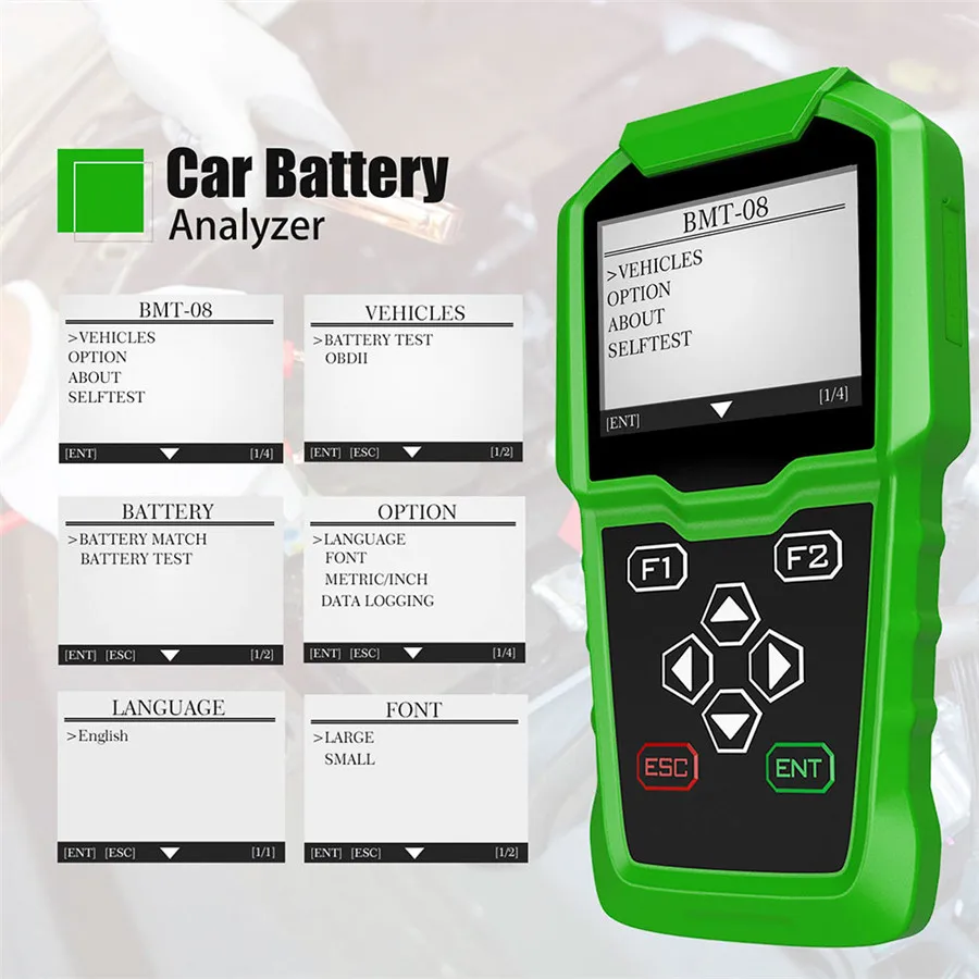 OBDSTAR BMT-08 12 В/24 В 100-2000 CCA Ач автомобильный тестер нагрузки батареи и инструмент OBD2 |