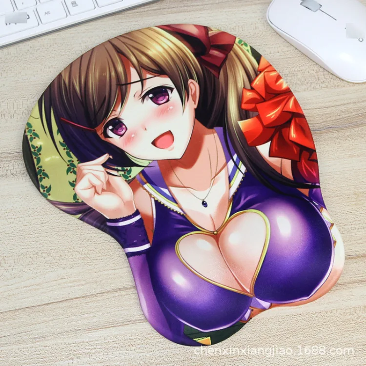Miku Saber Nier Song Hana PUBG бетмен И Дедпул Fate DVA сексуальный сундук Мягкий гель 3D коврик для мыши эргономичный коврик для мыши с поддержкой запястья