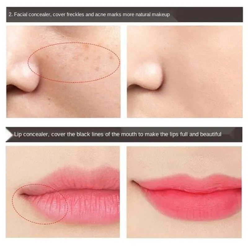 Non-marking Concealer Pen To Cover Acne Marks Spots Skin Circles Tone Brighten Natural Dark And Concealer Waterproof Whiten V0C8