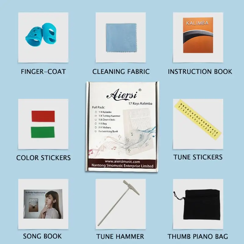 17 Keys Kalimba Thumb Piano Music Box Solid Koa Wood Portable Mbira Sanza keyboard Finger Piano Gifts for Kids Adults Beginners