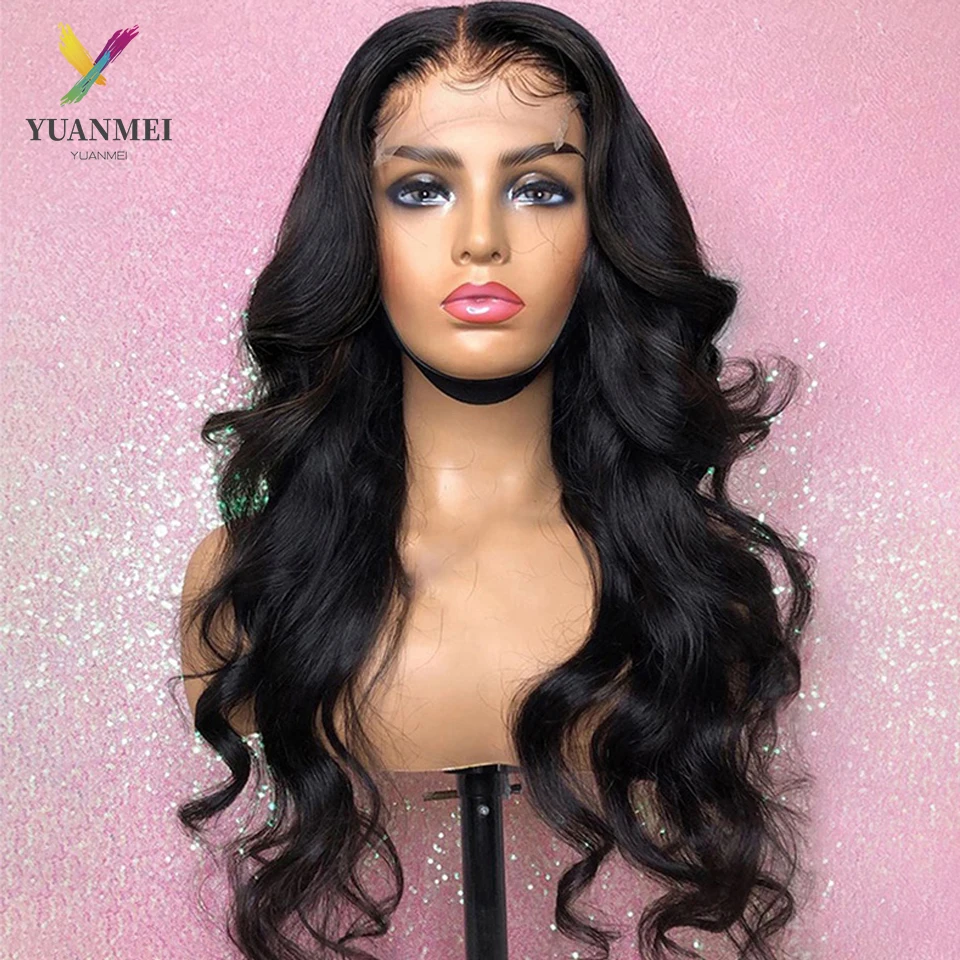 Glueless 30 Inch Body Wave Lace Front Wig Pre Plucked Natural Huam Hair Lace Frontal Wigs Brazilian Hair Closure Wigs For Women