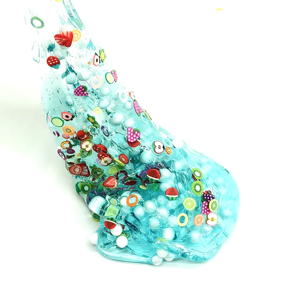

Colours Fruits Slice Mud Mixing Cloud Slime Putty Scented Stress Kids Clay Toy