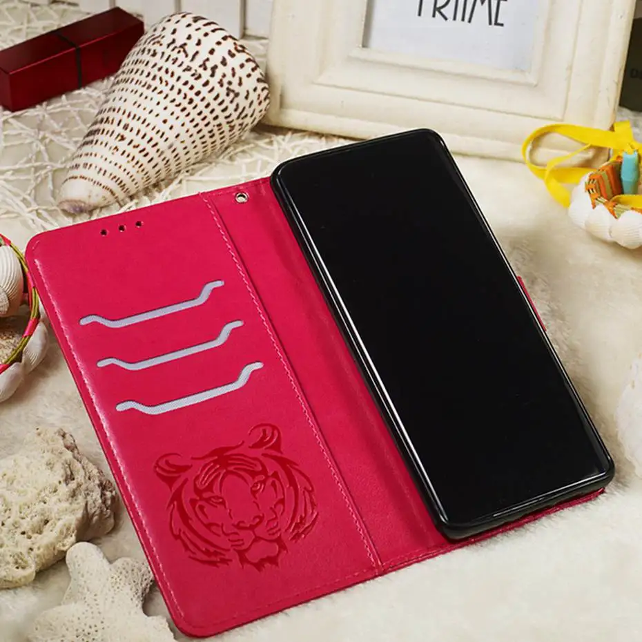 Кожаный флип-чехол с 3D кошкой и тигром для huawei P30 P20 Pro mate 30 Lite P Smart Z Y7 Prime Honor 9X20 Pro 8A 10i Y6