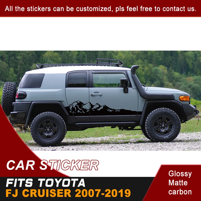 Подходит для Toyota FJ CRUISER 2007 2019 автомобильная наклейка Боковая дверь горы камень