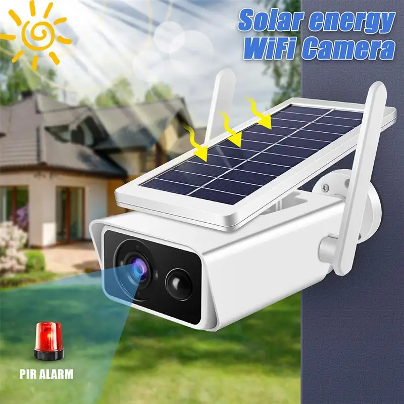 

T13 1080P HD Solar Camera Wifi IP Camera PTZ IR Alarm Night Vision Surveillance Outdoor Security Camera Wifi Wireless Solar