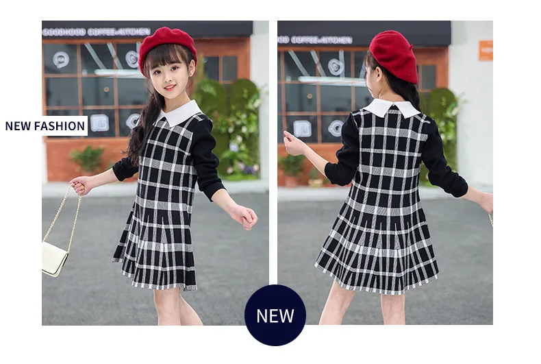 Платье для девочек платье с длинными рукавами детские зимние платья костюм