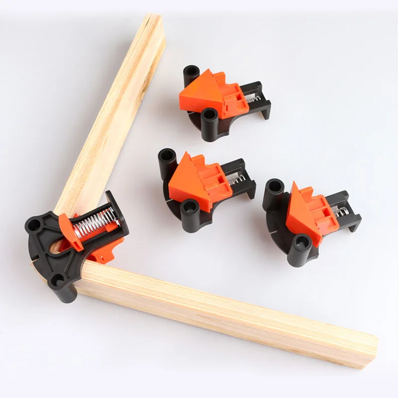 

4pcs Wood Angle Clamps 60/90/120 Degrees Woodworking Corner ClampRight Clips DIY Fixture Hand Tool Set for Taper T Joints Plate