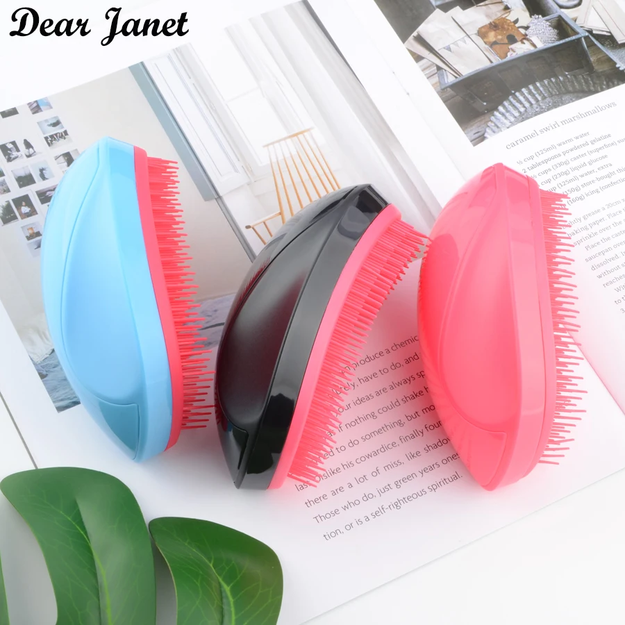5 шт. милая расческа для волос профессиональная сглаживания 3 вида цветов ABS