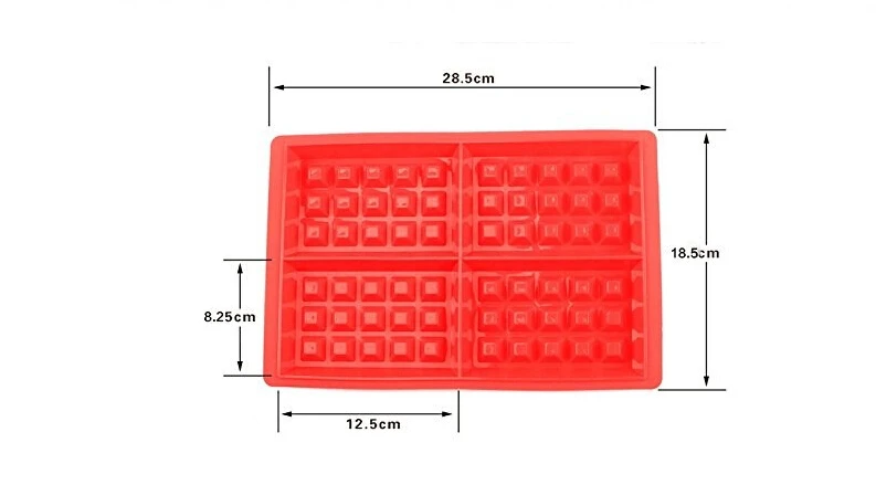 

Kitchen Waffle Mold Non-stick Cake Mould Makers Kitchen Silicone Waffle Bakeware