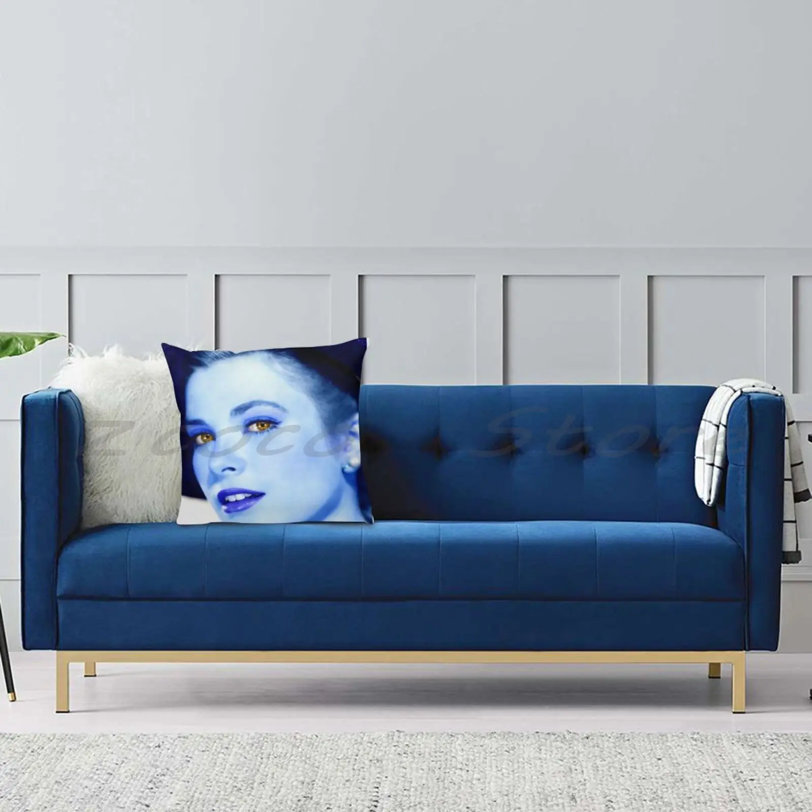 Наволочка из льняной плюшевой ткани с изображением изящности на заказ чехол для