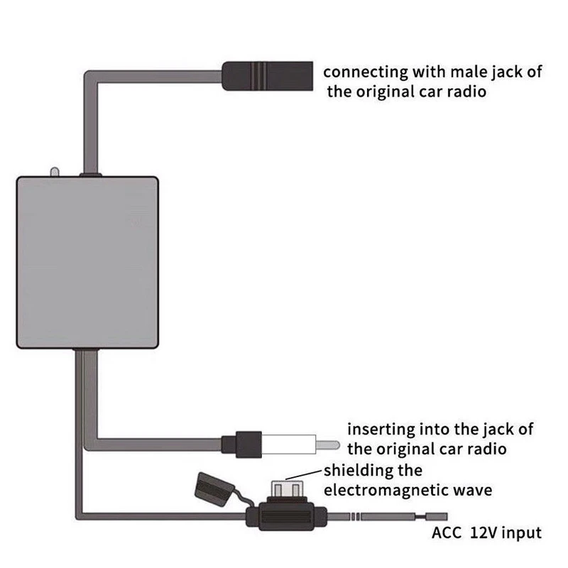 Автомобильный радиоприемник FM антенна усилитель сигнала радио приема для