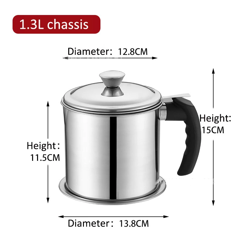 

Creative Filter Oil Can with Strainer Kitchen Storage Tank Kitchen ToolsFilter Cooking Oil Canister Set Stainless Steel Kitchen