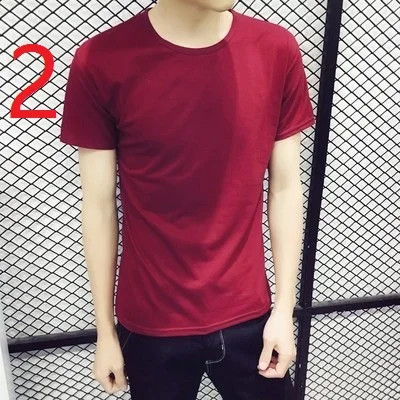 

T-shirt shirt compassionate men's bottoming shirt half-sleeved solid color summer dress round neck black and white tide