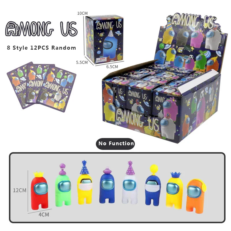 

12pcs/set Among Us Action Figure Model Toys Music Light Action Figurine Toy For Children Kids Birthday Christmas Gifts