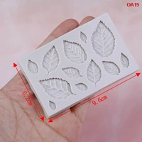 sugarcraft leaves silicone mold cake decorationg candy polymer clay fondant mold tool flower making gumpaste rose leaf mold hot