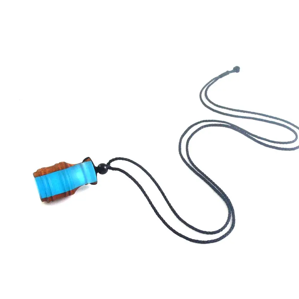 Специальное трехмерное ожерелье из дерева и смолы с безопасной пряжкой для