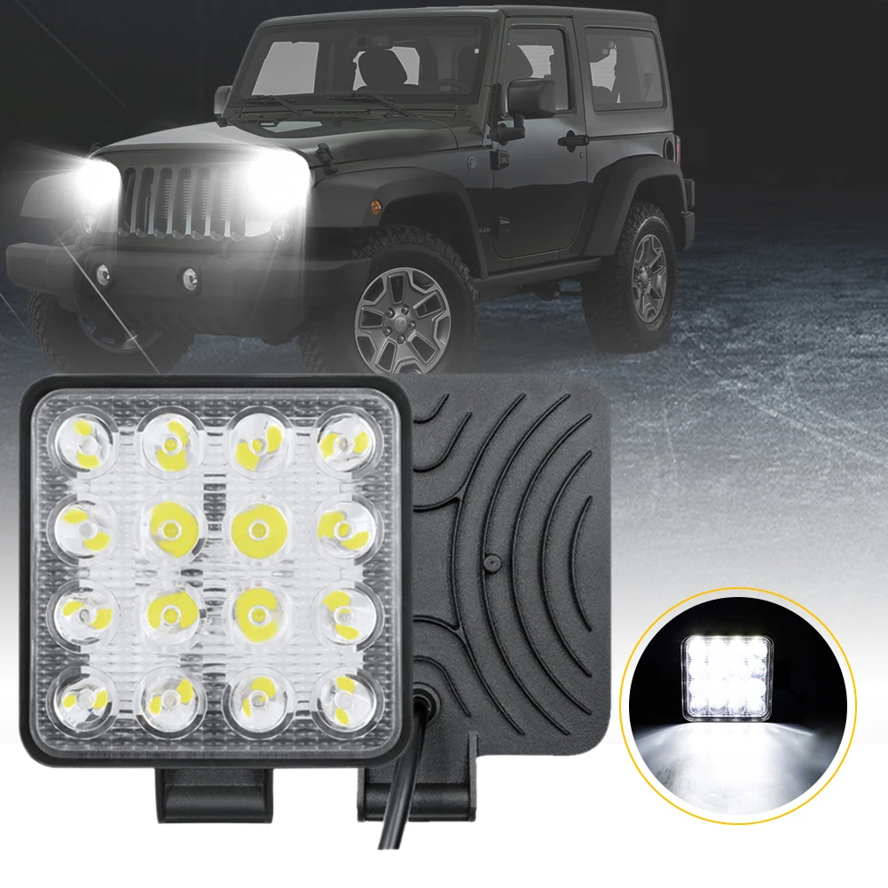 

Wholesale 2PCS ABS 48W LED Work Light DC12 - 60V Flood Light 1200LM Light Pod Fog Light for Car Off-road Motorcycle Trucks