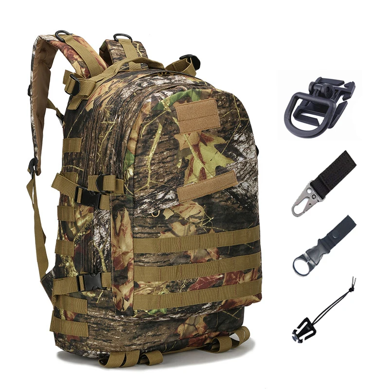 Bag and hooks Армейская тактическая Сумка Molle, походная сумка, военные рюкзаки 40л, водонепроницаемый рюкзак, камуфляжный рюкзак, сумка для рыбалки и охоты - Цвет: Bag and hooks
