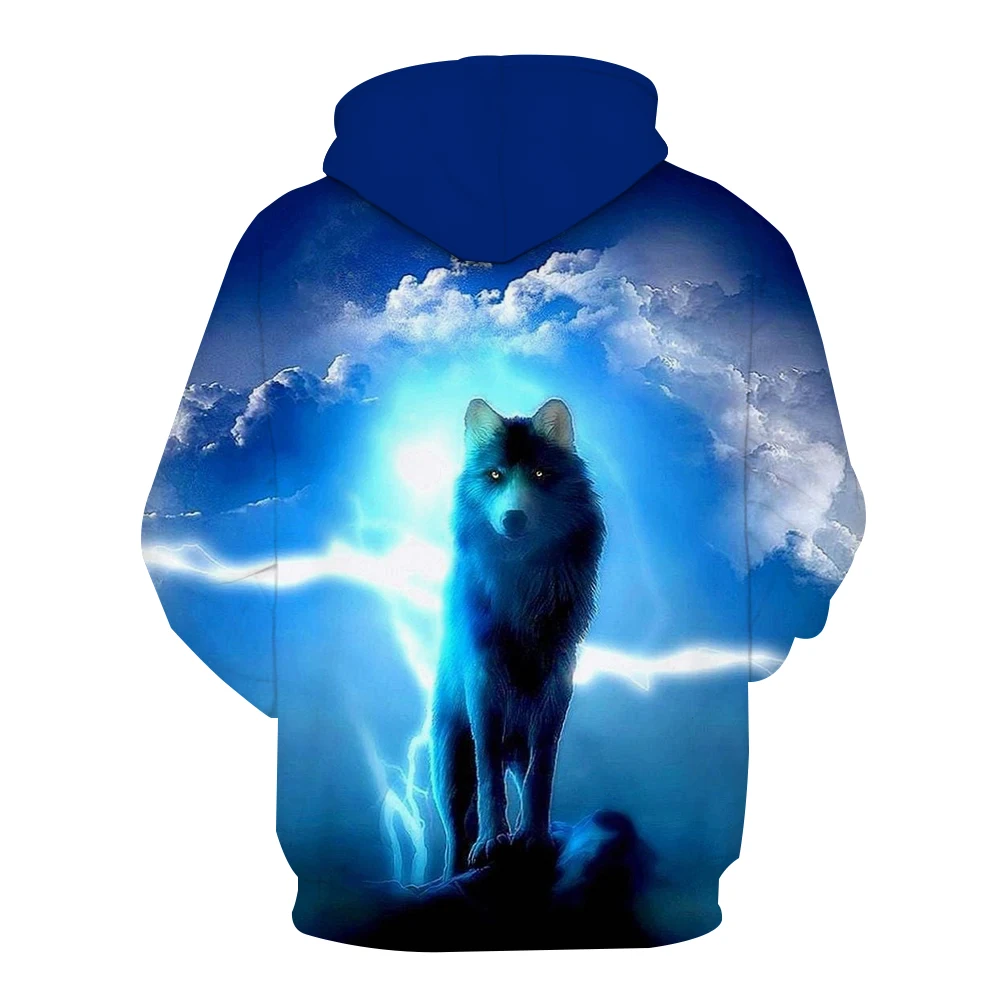 

2020 New wolf hoodies Men's hoodie autumn Winter hip hop hoody Tops Casual Brand 3D wolf head Hoodie Sweatshirt