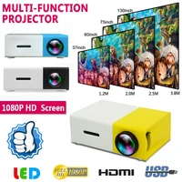 yg300 pro led mini projector 1080p full hd supported hdm usb av tf portable home media player black