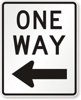 one way sign one way sign with left arrow 8x12 3m engineer grade reflective rust free 63 aluminum easy to mount wea