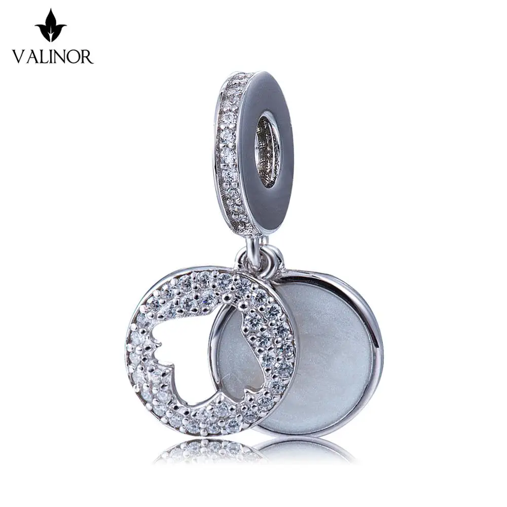 Броши с красной эмалью в виде ленты серебряные бусины 925 пробы Подвески fit