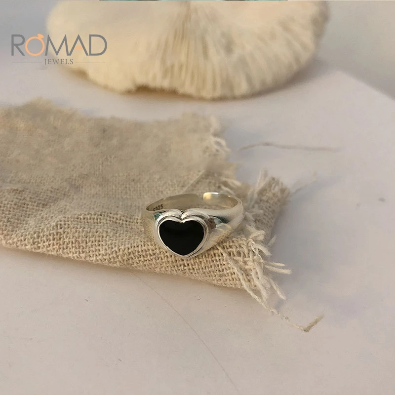 

ROMAD Fashion Trend Ring For Women 2020 New Korea Heart-Shaped Love Peach Smiley Ring Female Index Finger Tail Ring #