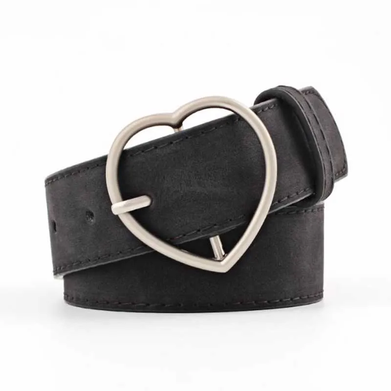

Fashion Women PU Leather Belt Heart Female Cute Black Harajuku Belt Ladies Pants Party Dress Heart Belts For Jeans