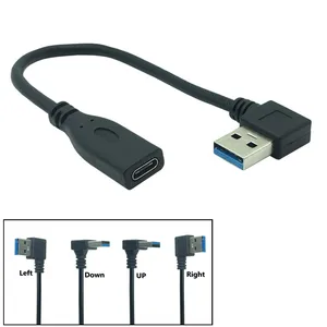 Прямоугольный Кабель USB 3,1 Type C мама к USB 3,0 папа, Кабель с разъемом типа A папа, конвертер для Android, мобильный телефон 0,2 м