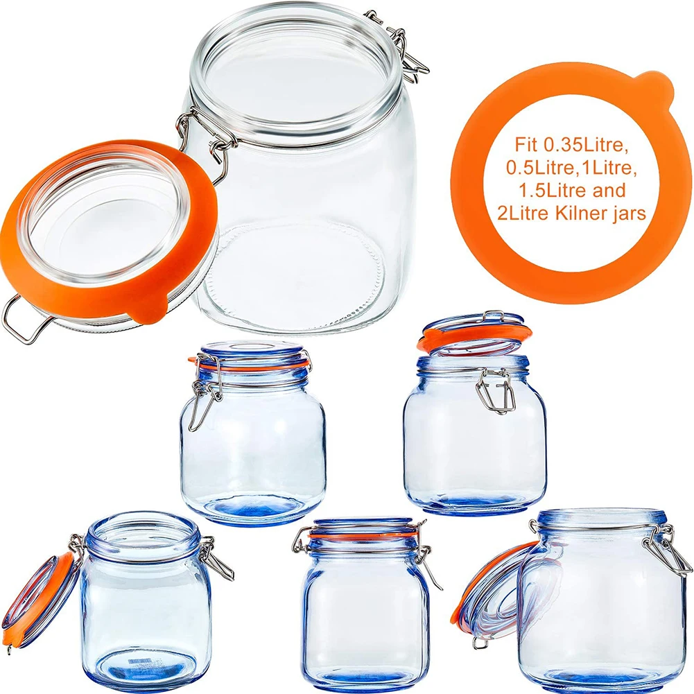 

20Pcs Silicone Jar Gaskets Food Storege Jars Replacement Airtight Leak-Proof Rubber Seals Rings Fits Regular Mouth Canning Jars