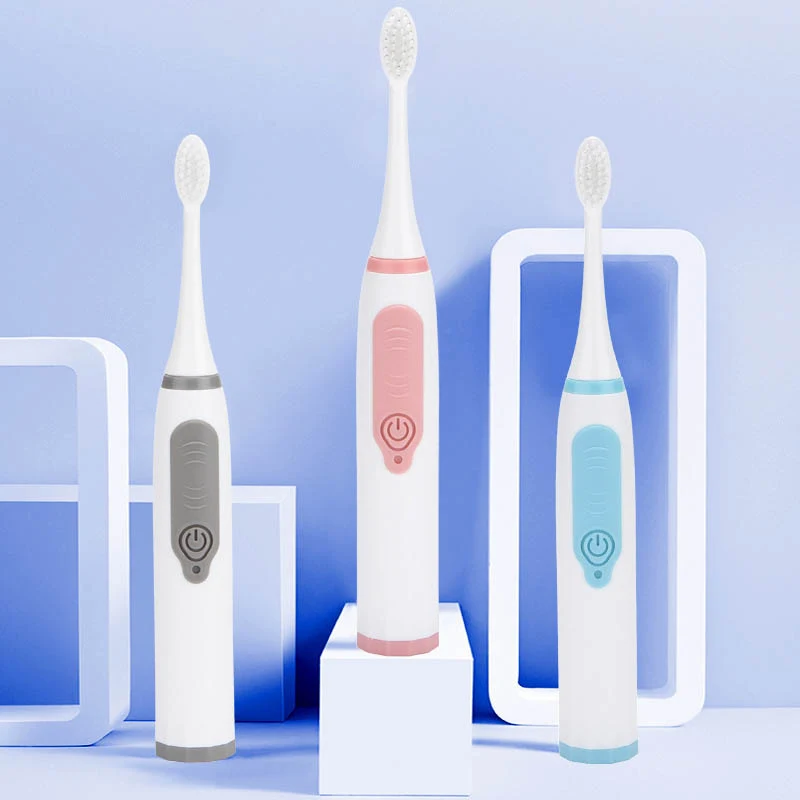

Electric Toothbrush Sonic Adult Battery Teeth brush Heads Waterproof Smart time Teeth Cleaning Brush Shock Deep Cleaning