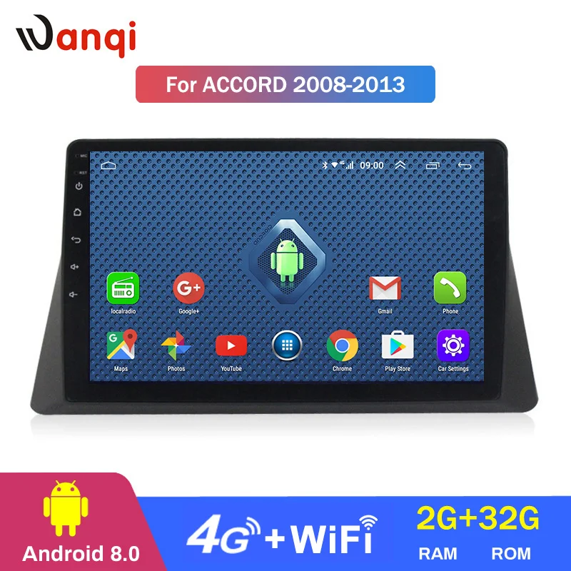 4G Lte All Netcom 10 1 дюймов Wanqi 9 Автомобильная GPS-навигация для Honda accord 2008-2013 поддержка