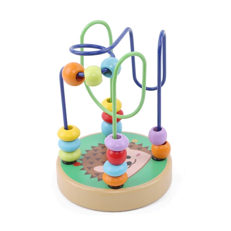 

Child Gift Puzzle Toy Children Colorful Wooden Cute Cartoon Animal Around Beads Maze Roller Coaster Play Game Baby Educational