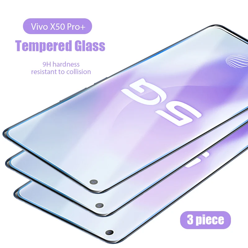 1/2/3 штук HD Экран протектор для Vivo X50 Lite Y3 Y5S Y11 2019 закаленное Стекло Y17 Y19 Y30 Y31 Y35 Y50 Y51 с