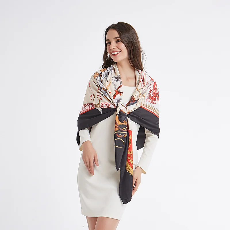 

Mulberry Scarf Women Silk Scarf Luxury Shawl Scarves Beach Cover-ups Bandana Hijabs Bufand de seda Foulard en soie solar playa